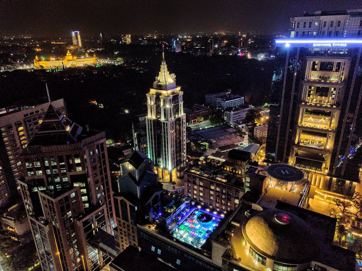 UB City, Bengaluru, at night